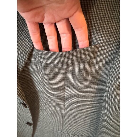 Lauren Ralph Lauren Men Wool Blazer Jacket Gray Houndstooth Pattern 2-Button 48R - Picture 15 of 15